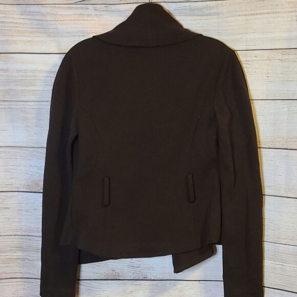 Diane Von Furstenberg Brown Charleville Peplum Blazer Jacket Size 4 - Picture 7 of 7